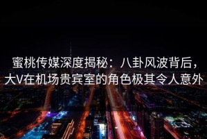 蜜桃传媒深度揭秘：八卦风波背后，大V在机场贵宾室的角色极其令人意外
