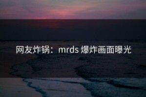 网友炸锅：mrds 爆炸画面曝光