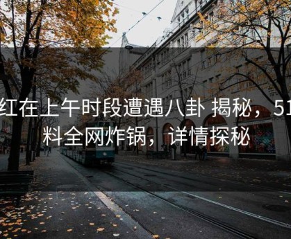 网红在上午时段遭遇八卦 揭秘，51爆料全网炸锅，详情探秘