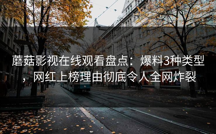 蘑菇影视在线观看盘点：爆料3种类型，网红上榜理由彻底令人全网炸裂