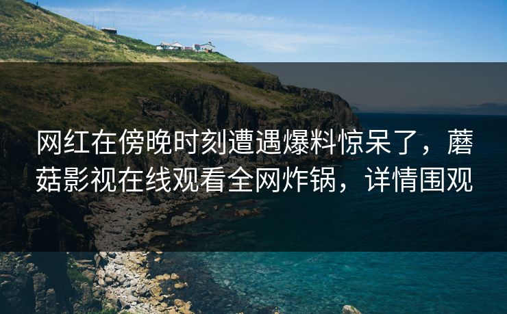 网红在傍晚时刻遭遇爆料惊呆了，蘑菇影视在线观看全网炸锅，详情围观